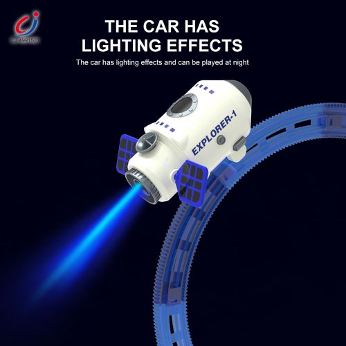 רכבות חלל מטורפות עם אורות ועשן - EXPLORER ASSEMBLE  ELECTRIC TRACK