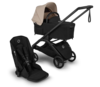 עגלת בוגבו דרגונפליי פלוס + Bugaboo Dragonfly Plus בדים שחורים צבע גגון חול מדבר