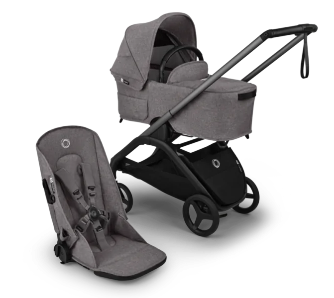 עגלת בוגבו דרגונפליי פלוס + Bugaboo Dragonfly Plus מרכב גרפיט צבע אפור מלאנג