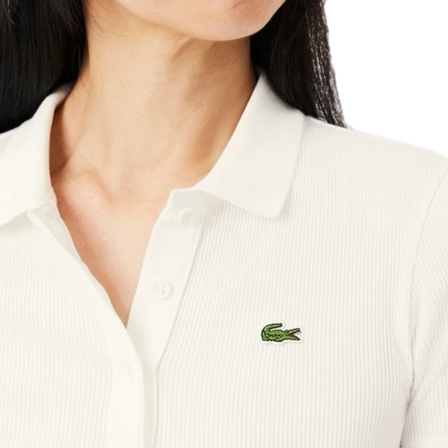 חולצה LACOSTE מידות XS-XL לנשים בגוון שמנת