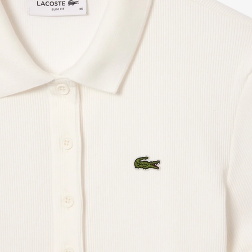 חולצה LACOSTE מידות XS-XL לנשים בגוון שמנת