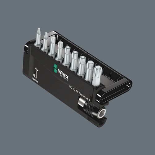 סט ביטים TORX בחיבור 1/4 משושה קומפקטי הכולל 10 חלקים במארז Bit-Check מתקפל.