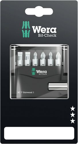 סט ביטים 1/4 עם 7 חלקים במארז Bit-Check.