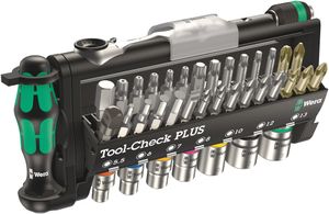 סט בוקסות וביטים 1/4 39 חלקים Tool-Check WERA