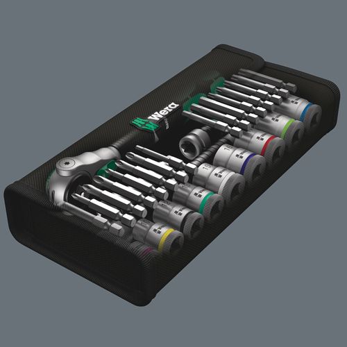 סט בוקסות וראצ'ט Zyklop Speed 3/8 הכולל 29 חלקים בנרתיק טקסטיל.