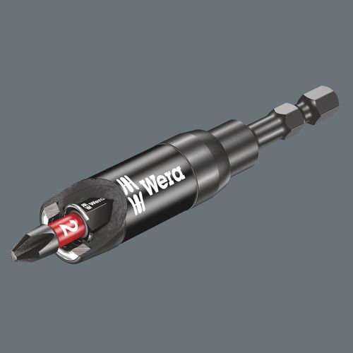 מחזיק ביטים אימפקט Impaktor עם מגנט טבעתי וטבעת עצירה בחיבור 1/4 משושה, באורך 75 מ