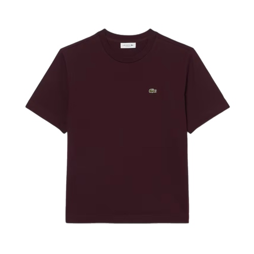 חולצה LACOSTE מידות XS-XL לנשים בגוון בורדו כהה