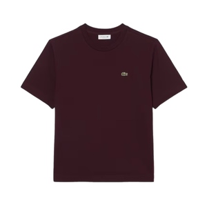 חולצה LACOSTE מידות XS-XL לנשים בגוון בורדו כהה
