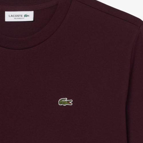 חולצה LACOSTE מידות XS-XL לנשים בגוון בורדו כהה