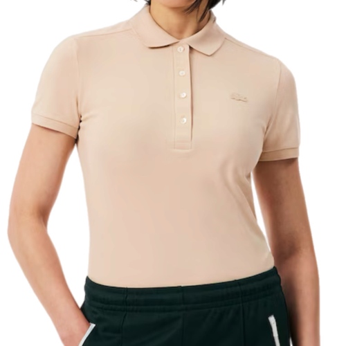 חולצה LACOSTE מידות XS-XL לנשים בגוון ורוד בהיר