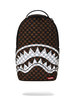 SPRAYGROUND תיק גב מטורף BROWN AND CREAM DRIP CHECK SHARK BACKPACK