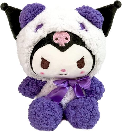 בובת קורומי בתחפושת דובי סגול 25 ס”מ | Kuromi Purple Bear Plush Hello Kitty Family 25 cm