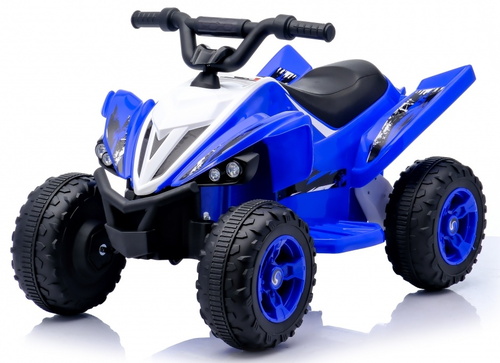 טרקטורון ספורט 12V ממונע לילדים עם נסיעה קדימה/אחורה, גלגלי EVA, תאורה וצופר - כחול