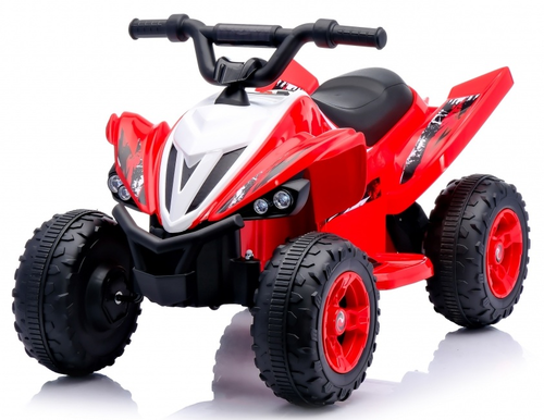 טרקטורון ספורט 12V ממונע לילדים עם נסיעה קדימה/אחורה, גלגלי EVA, תאורה וצופר - אדום
