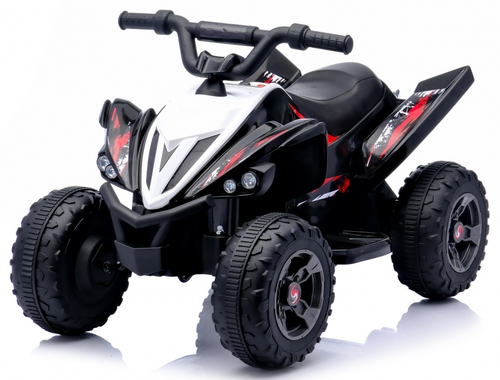 טרקטורון ספורט 12V ממונע לילדים עם נסיעה קדימה/אחורה, גלגלי EVA, תאורה וצופר - שחור