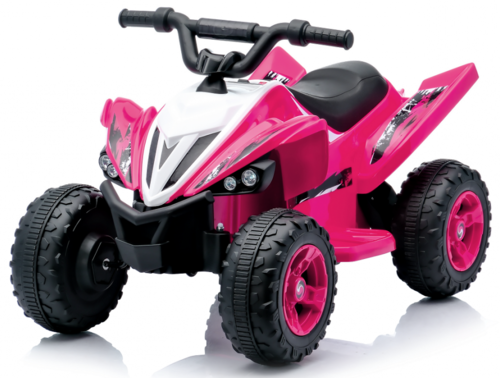 טרקטורון ספורט 12V ממונע לילדים עם נסיעה קדימה/אחורה, גלגלי EVA, תאורה וצופר - ורוד