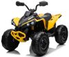 טרקטורון 12V ממונע לילדים 2X4 דמוי Can Am Renegade ATV עם גלגלי EVA, תאורה ומערכת מוזיקה - צהוב