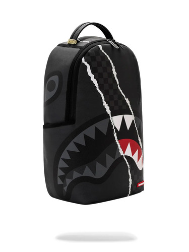 SPRAYGROUND תיק גב מטורף CENTER RIP REVEALING GRAY CHECK BACKPACK