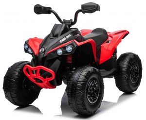 טרקטורון 12V ממונע לילדים 2X4 דמוי Can Am Renegade ATV עם גלגלי EVA, תאורה ומערכת מוזיקה - אדום