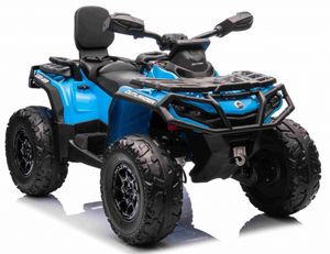 טרקטורון 12V ממונע לילדים 2X4 דמוי Can Am Outlander ATV עם נסיעה קדימה/אחורה, תאורה ומערכת מוזיקה - כחול