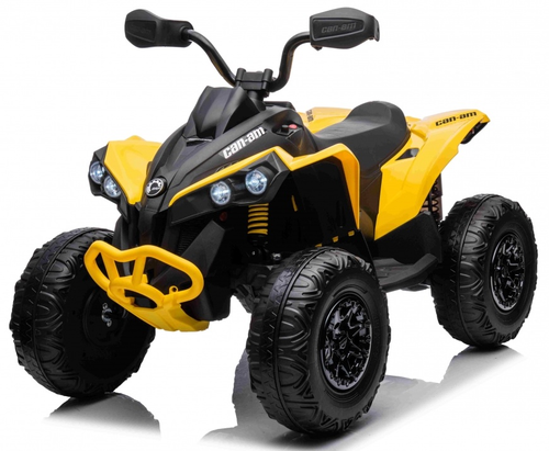 טרקטורון 12V ממונע לילדים 4X4 דמוי Can Am Renegade ATV עם גלגלי EVA, תאורה ומערכת מוזיקה - צהוב