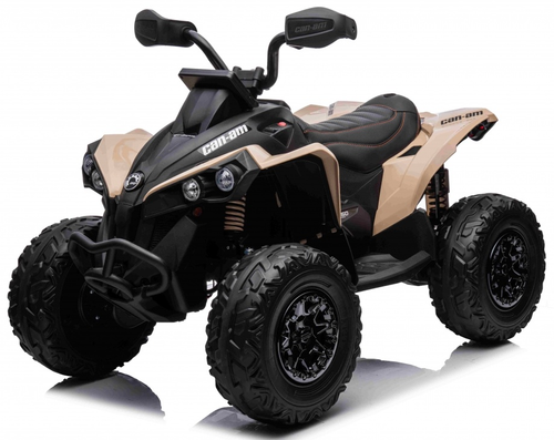 טרקטורון 12V ממונע לילדים 4X4 דמוי Can Am Renegade ATV עם גלגלי EVA, תאורה ומערכת מוזיקה - בז'