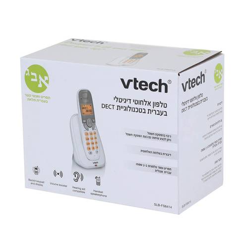 טלפון אלחוטי ביתי- תפריט בעברית VTECH SLB-FS6414