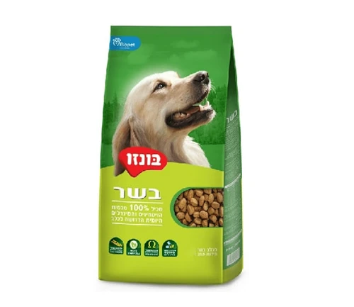 מזון יבש לכלבים בוגרים - בונזו עוף מחולק 17 ק