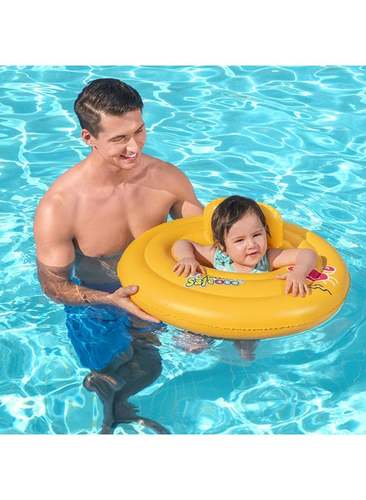 גלגל ים צהוב מדגם Bestway Swim Safe Baby Support המיועד לפעוטות