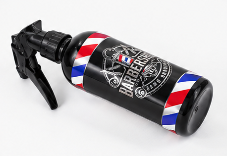 שפריצר מים מקצועי למספרות BARBERSHOP שחור – 500 מ״ל