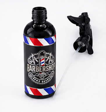 שפריצר מים מקצועי למספרות BARBERSHOP שחור – 500 מ״ל