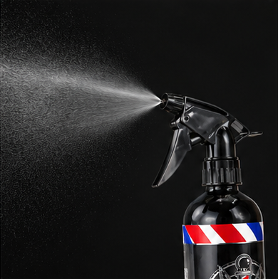 שפריצר מים מקצועי למספרות BARBERSHOP שחור – 500 מ״ל