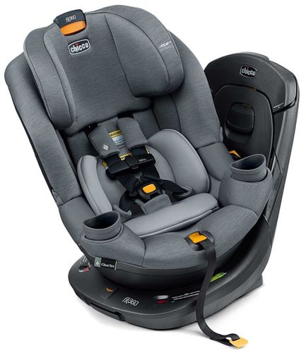 כסא בטיחות מסתובב פיט 360 Fit עם בדי קלירטקס ClearTex ללא כימיקלים ומנגנון התקנה LeverLock - אפור כסוף Titanium