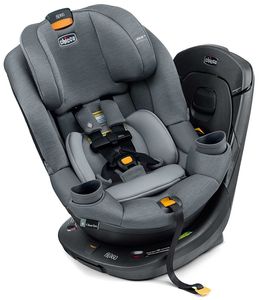 כסא בטיחות מסתובב פיט 360 Fit עם בדי קלירטקס ClearTex ללא כימיקלים ומנגנון התקנה LeverLock - אפור כסוף Titanium