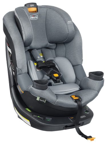 כסא בטיחות מסתובב פיט 360 Fit עם בדי קלירטקס ClearTex ללא כימיקלים ומנגנון התקנה LeverLock - אפור כסוף Titanium