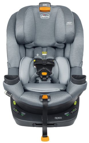 כסא בטיחות מסתובב פיט 360 Fit עם בדי קלירטקס ClearTex ללא כימיקלים ומנגנון התקנה LeverLock - אפור כסוף Titanium