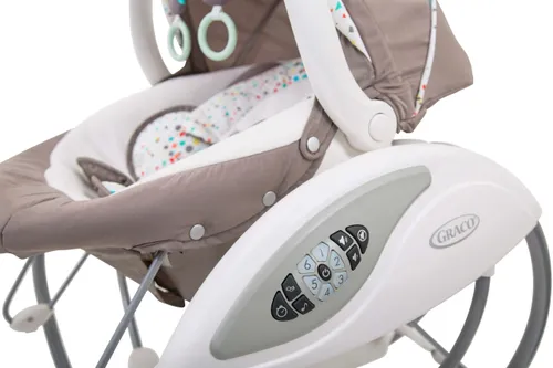 נדנדה משולבת טרמפולינה לתינוק Glider™‎ Elite - חום Skater Geo