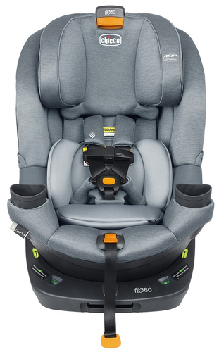 כסא בטיחות מסתובב פיט 360 Fit עם בדי קלירטקס ClearTex ללא כימיקלים ומנגנון התקנה LeverLock - אפור כסוף Titanium