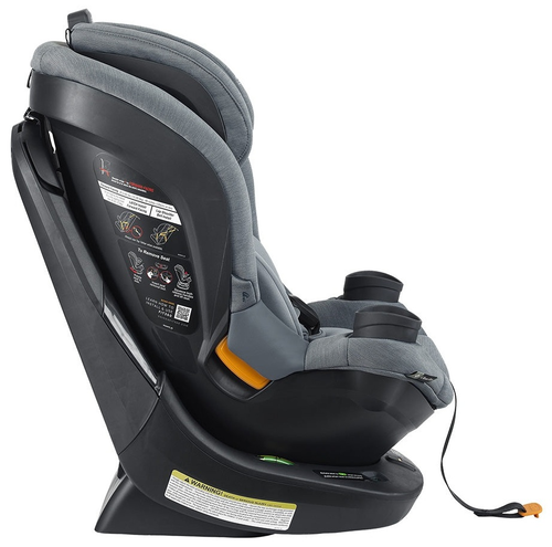 כסא בטיחות מסתובב פיט 360 Fit עם בדי קלירטקס ClearTex ללא כימיקלים ומנגנון התקנה LeverLock - אפור כסוף Titanium