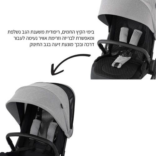 עגלה תינוק משולבת טוויגי ג’נסיס - שלדה שחורה | ריפוד שחור Twigy
