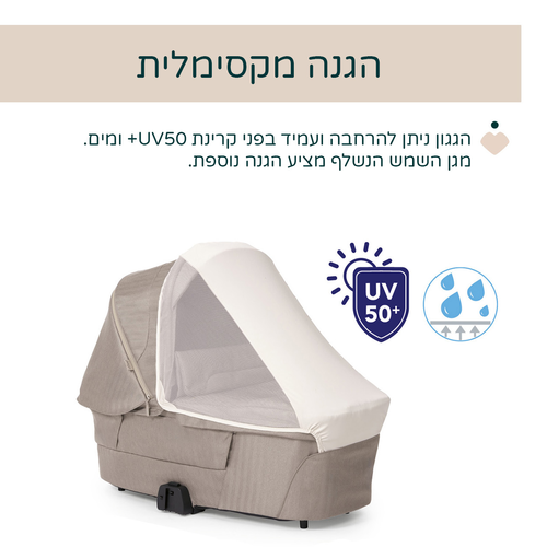 עגלת תינוק משולבת בלאג'יו פרימו קומו לייק עם עריסה וטיולון משודרג - Como Lake