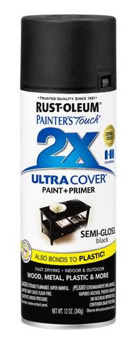 ספריי צבע 340 גרם / X2 semi gloss black