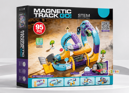 מסלול רכבת מגנטי מרחף 95 חלקים Magnetic Track Go  