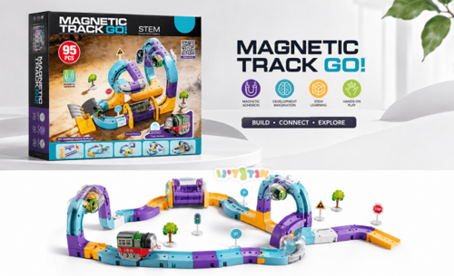 מסלול רכבת מגנטי מרחף 95 חלקים Magnetic Track Go  