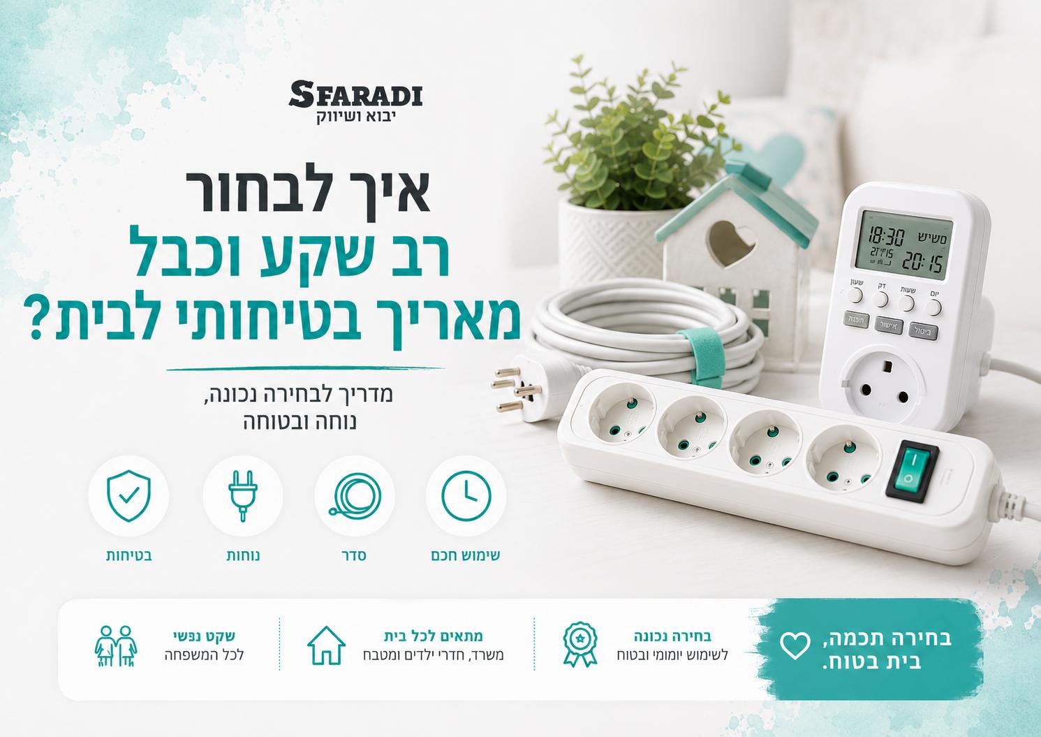 איך לבחור רב שקע וכבל מאריך לבית? המדריך המלא | ספרדי מרקטינג