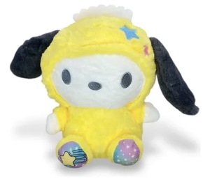 בובת פרווה פוצ’אקו בתחפושת צהובה 20 ס”מ | Pochacco Yellow Costume Plush Hello Kitty Family 20 cm