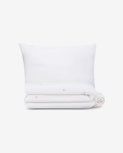 סט מצעים למיטת יחיד Cotton cloud בצבע שמנת
