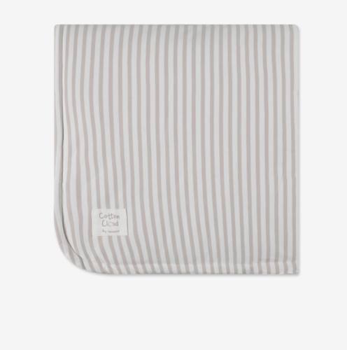 שמיכת ג'רסי גדולה עם מילוי Cotton Cloud בצבע שמנת צבעוני 