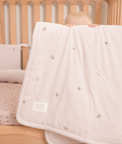 שמיכת ג'רסי גדולה עם מילוי Cotton Cloud בצבע ורוד