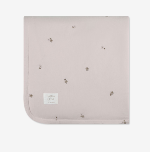שמיכת ג'רסי עם מילוי 80*80 Cotton cloud בצבע ורוד